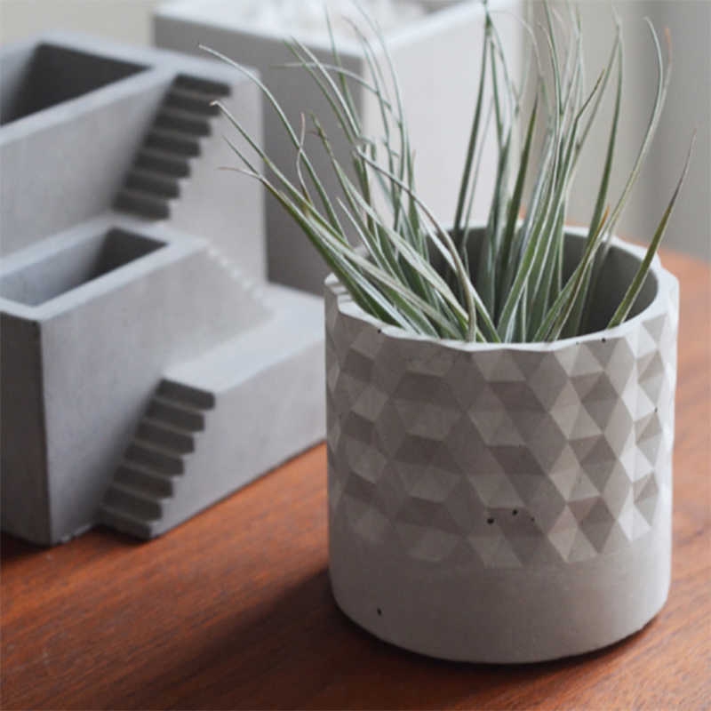 PRZY植物花盆水泥混凝土矽膠模具 DIY模具 擴香石模具  自製北歐風花盆矽膠模具