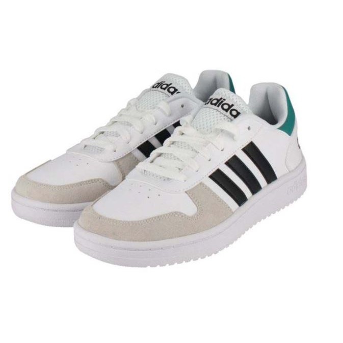 Adidas ADIHOOPS 2.0 男款白綠黑三色復古休閒鞋-NO.EE7799