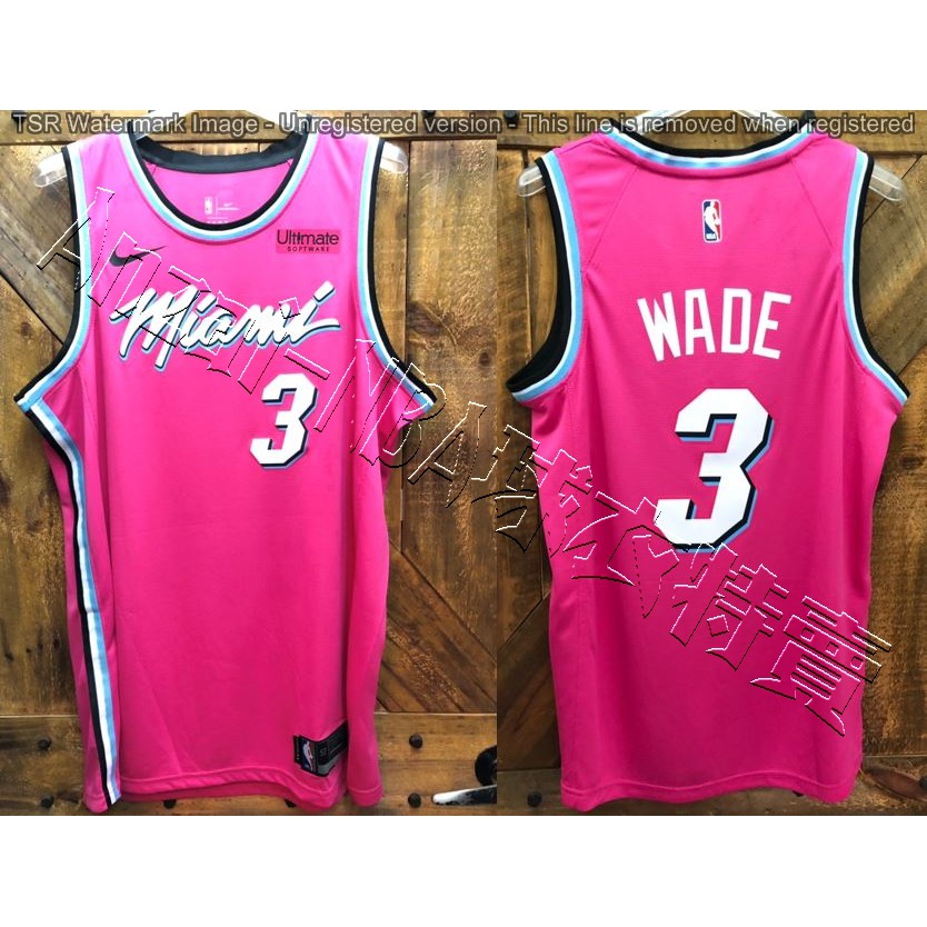 AnzaiNBA-球衣 19年全新賽季Miami Heat 邁阿密熱火隊 WADE 獎勵版粉紅色球衣-全隊都有