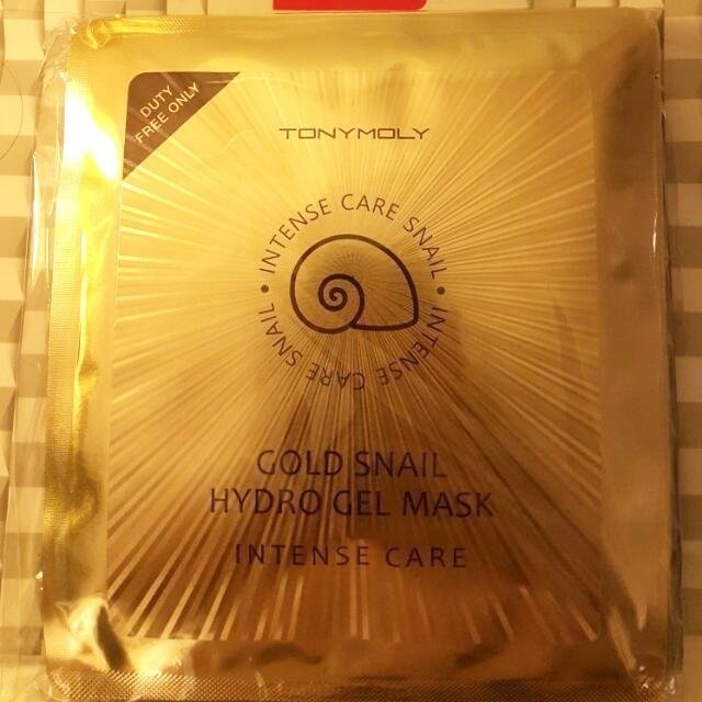 預購 韓國美妝(樂天免稅店TONYMOLY)Gold Snail Gel Mask黃金蝸牛水凝膠修護面膜