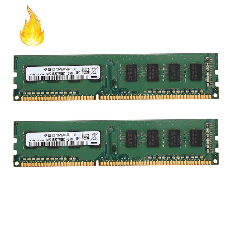 2x DDR3 2GB Ram 1333 MHz 適用於英特爾台式電腦內存 240Pin 1.5V 全新調光器