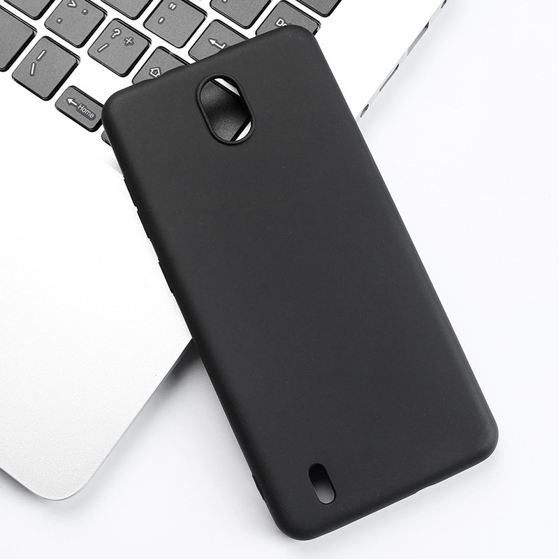 NOKIA 諾基亞 C01 Plus 手機殼黑色啞光軟 TPU 全保護套適用於諾基亞 C1 第 2 版