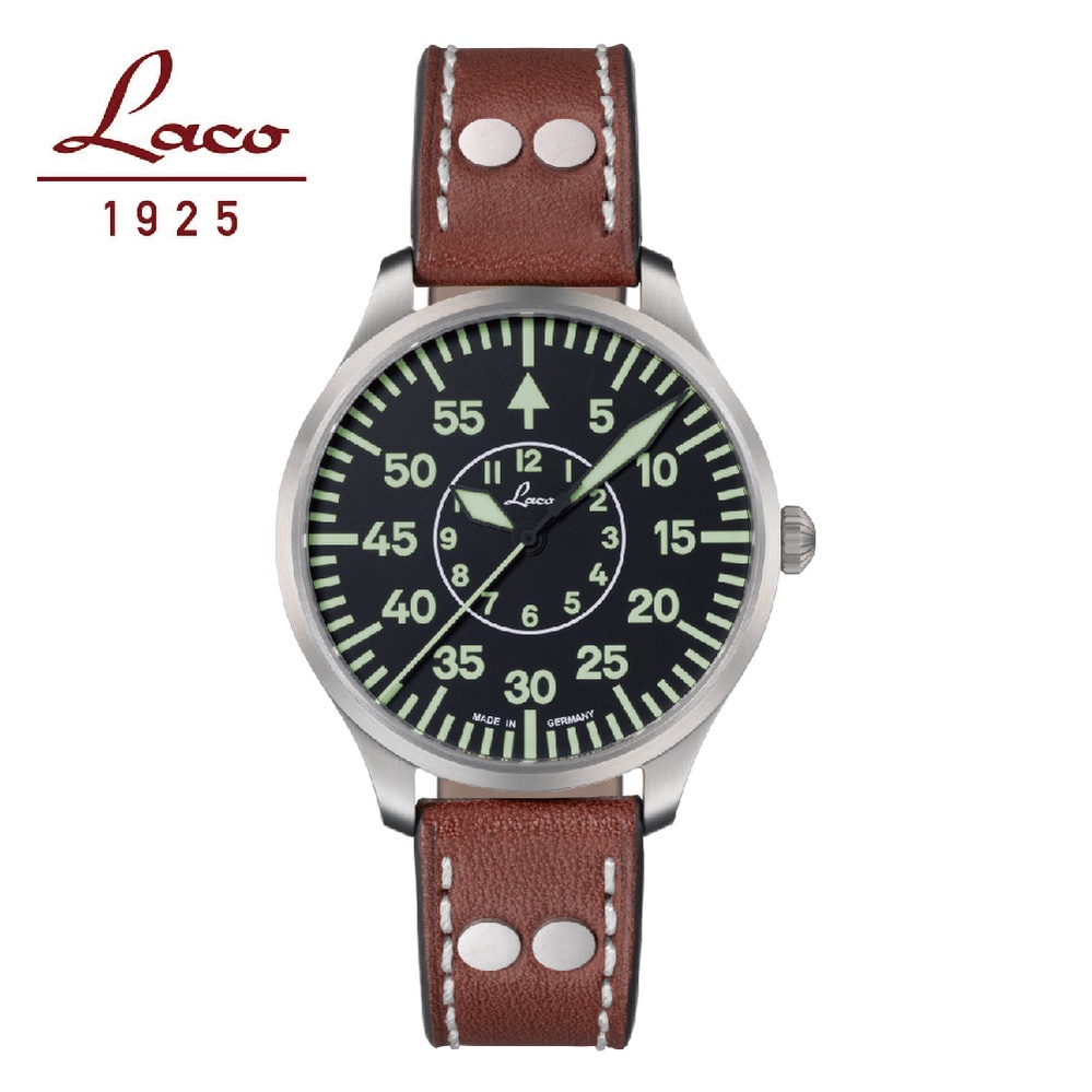 德國品牌 LACO861690. 2 魅力飛行腕錶 BASIC AACHEN  夜光指針SuperluminovaC3