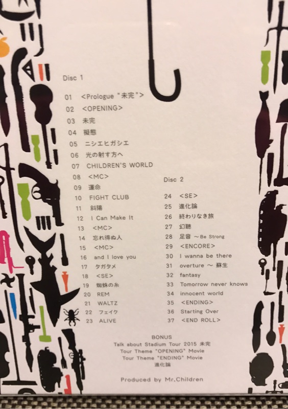 日本團體mr Children Stadium Tour 15 未完dvd 蝦皮購物