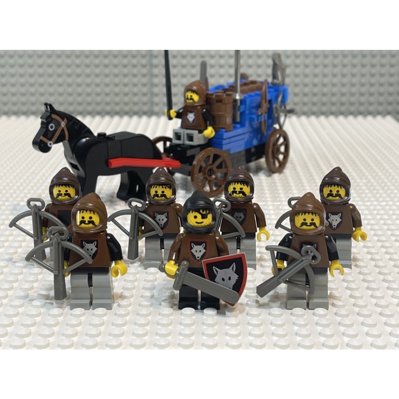 LEGO樂高 城堡系列 絕版 6038 狼族馬車 人偶 徵兵 （如圖全附）
