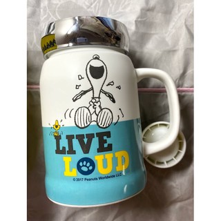 Snoopy史努比小日子陶瓷鋼杯(附蓋)陶瓷杯.茶杯