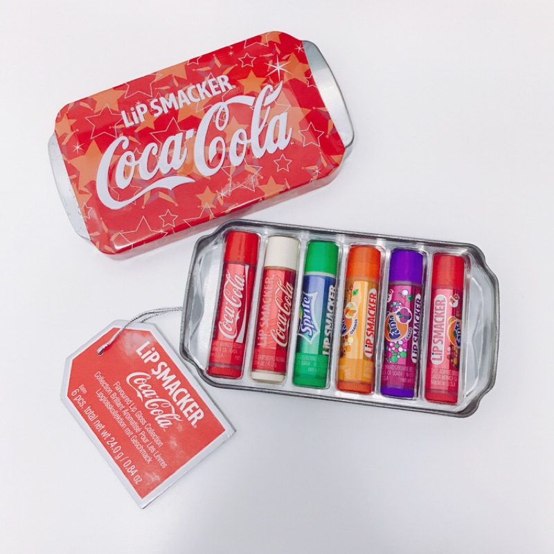 CocaCola可口可樂 鋁罐造型鐵盒收藏 護唇膏 Lip Smacker