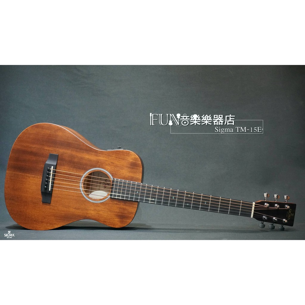 【Fun音樂樂器店】Sigma TM-15E+ 桃花心木面單旅行吉他 34吋