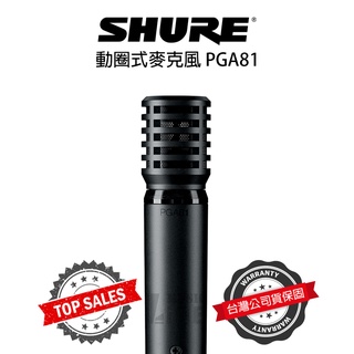 『專業錄音』Shure PGA81 麥克風 電容式 人聲 唱歌 樂器收音 公司貨