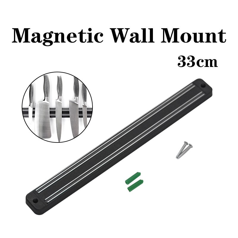 33cm 壁掛式磁性刀架壁掛式金屬刀, 用於塑料塊廚師架廚房磁條餐具