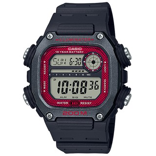 【CASIO】卡西歐 十年電池 大錶徑 電子錶 DW-291H-1B 防水200米 臺灣卡西歐保固一年