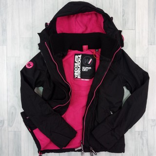 出清 剩黑桃 XS 與 S 極度乾燥 女外套 亮眼新款 刷毛 superdry 連帽 外套 防風 三拉鍊 #3301