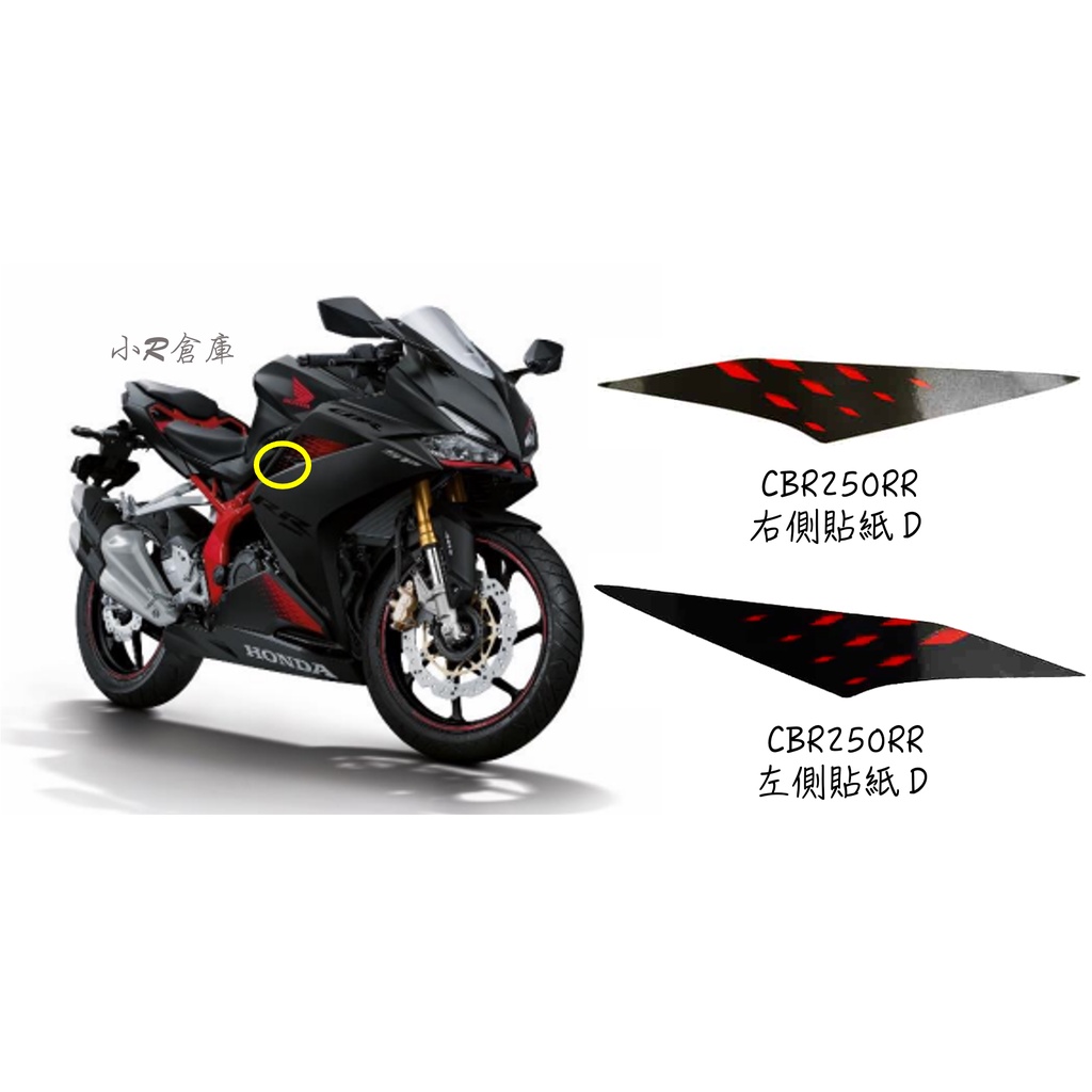 〖 小R倉庫 〗HONDA 本田 CBR250 CBR250RR 側殼貼紙D 側車殼 車殼貼紙 貼紙 消光黑 2021