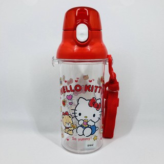 【玩潮日貨】*現貨*日本製 SKATER Kitty 直飲 兒童 水壺 透明 水壺 附背帶 480ml PSB5TR