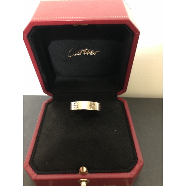 【二手 正品】Cartier 卡地亞 LOVE系列 18K白金 寬版戒指