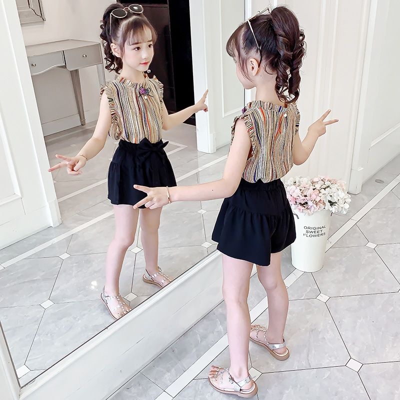Sweety Baby 大兒童女童夏裝套裝21新款衣服6小女孩8網紅7時髦洋氣12歲童裝潮 蝦皮購物