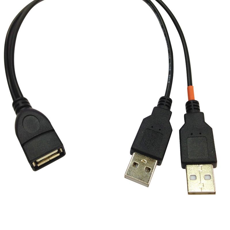 AF分2AM延長線 USB一母分二數據線 USB公轉2公 USB一分二公充電線