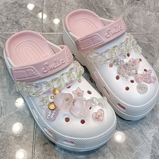 [無鞋] 鞋子配件 Crocs Jibitz 女士新款粉紅色可愛小紅書同款 DIY 鈕扣 [不包括鞋子]