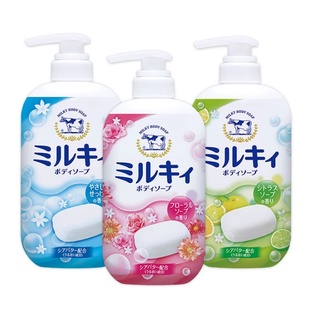 日本牛乳石鹼 牛乳精華沐浴乳(玫瑰花香/柚子果香/清新皂香)550ml 罐裝 沐浴乳