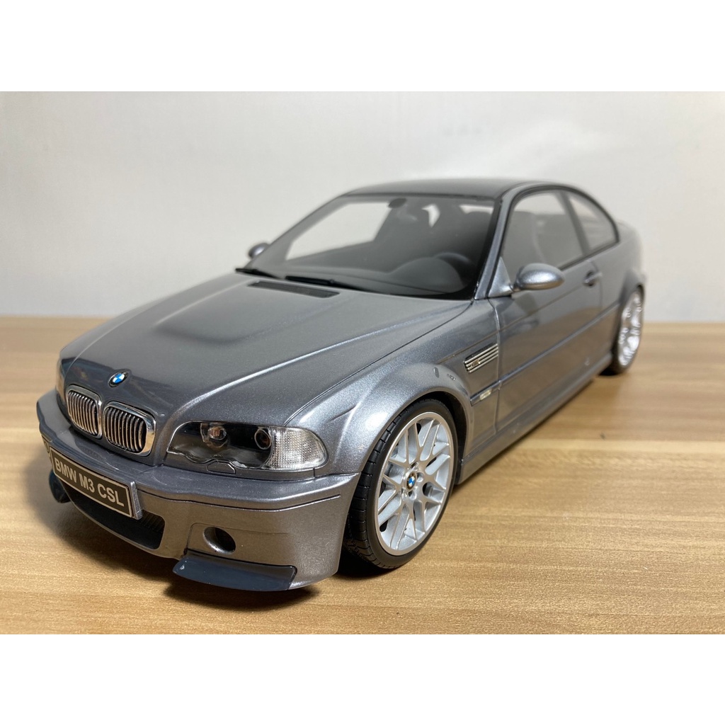 【收藏模人】OttO BMW E46 M3 CSL 銀色 模型車 1:18 1/18