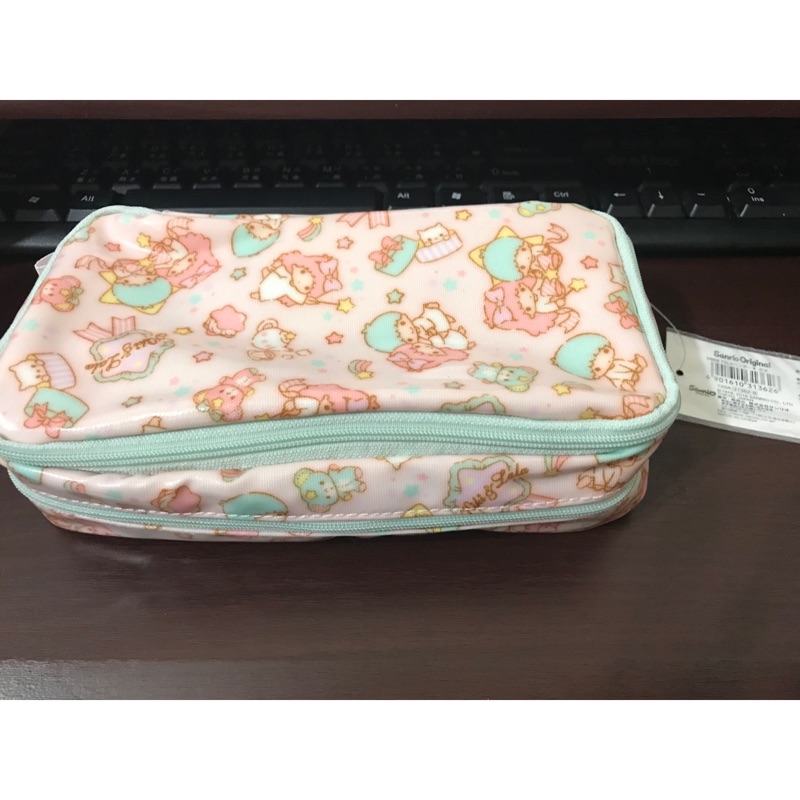 日本三麗鷗 雙子星化妝包 收納包 鉛筆盒 筆袋 多功能化妝包