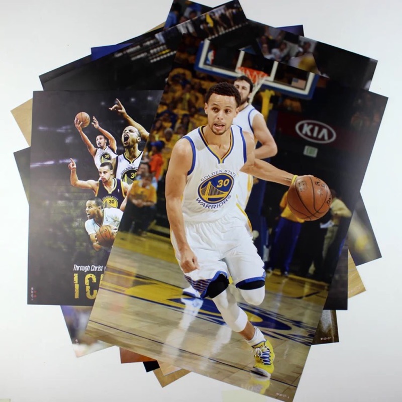 【現貨】NBA籃球明星 Steven Curry 庫里海報 寫真周邊海報 一套8張 42*29CM