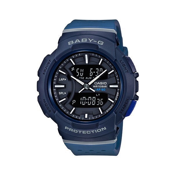 BABY-G愛上慢跑雙色組合設計雙顯電子錶（藍X靛藍）_ BGA-240-2A1