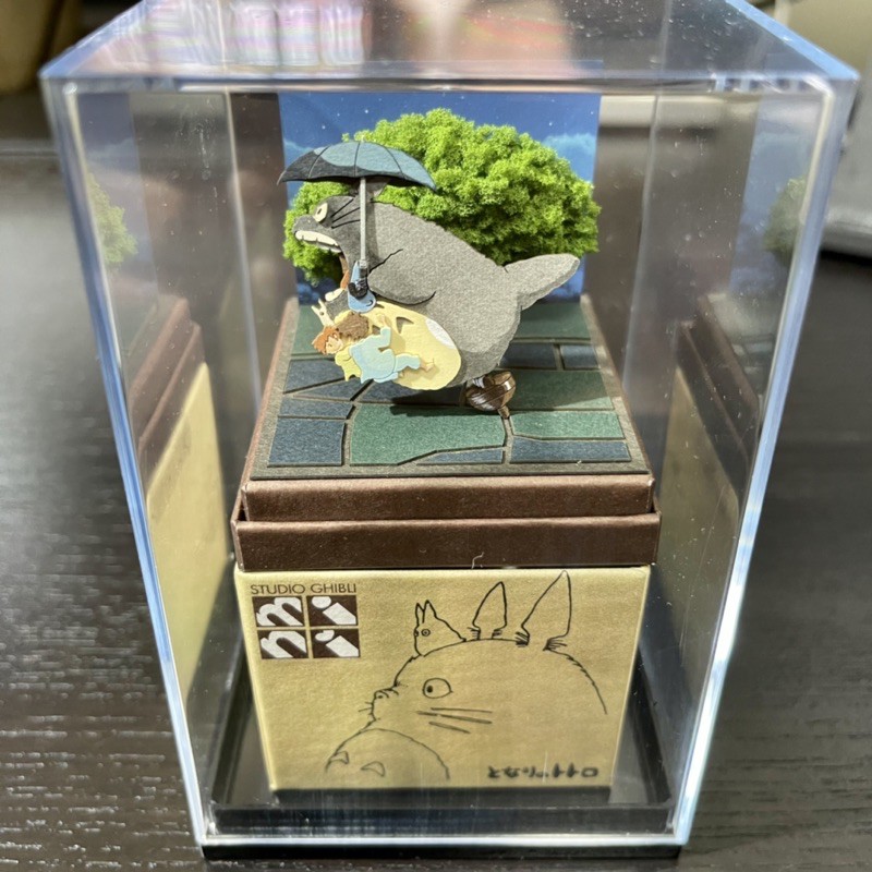 《 吉卜力工作室 》 日版 SANKEI 紙雕 完成品 含專用盒 吉卜力 宮崎駿 鄰家的龍貓 龍貓 小月 小梅 紙模型