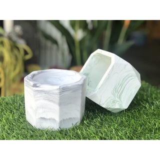 幾何水磨石盆器 花器 植栽容器 花盆 盆器