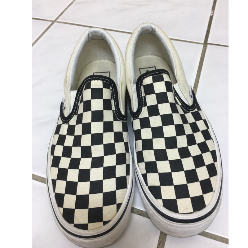 Vans 經典鞋款 黑白棋盤 懶人鞋 24cm