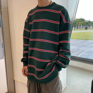 【number 8 】(01121)580磅 純棉 條紋 線條 刷毛 大學TEE 大T 落肩 寬鬆版型 男女皆可