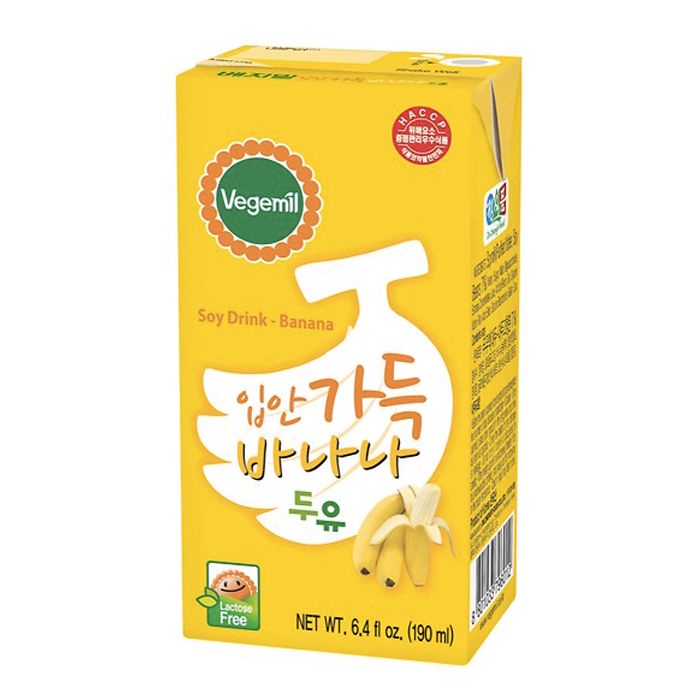 《 Chara 微百貨 》 韓國 Vegemil 倍吉美爾 香蕉 豆奶 豆乳 豆漿 190ml 團購 批發 保久乳 出清