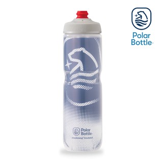 Polar Bottle 24oz 雙層保冷噴射水壺 BIG BEAR 海軍藍-白 / 單車水壺 自行車水壺 保冷水壺