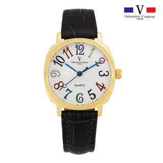 【范倫鐵諾 Valentino Coupeau】61601-3 夢幻數字玫瑰金殼皮帶腕錶(小)