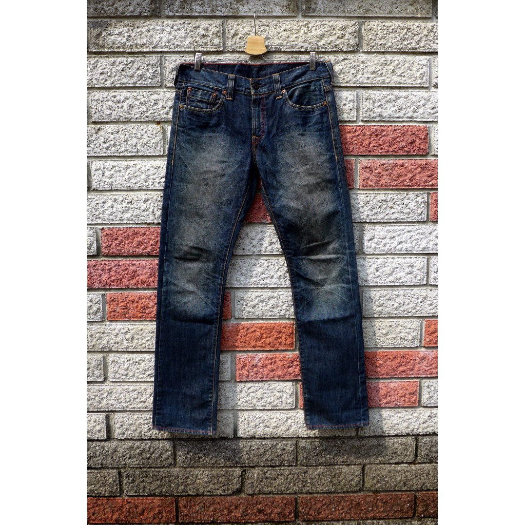 levis 522 二手牛仔褲- 正品 小直筒-(levis PR522-0007)- W34 L34