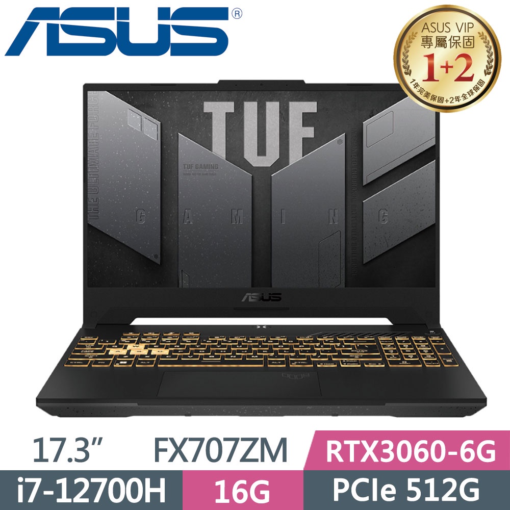 FX707ZM-0021B12700H(i7-12700H/16GD5/512GPCIe/RTX3060-6G/ W11