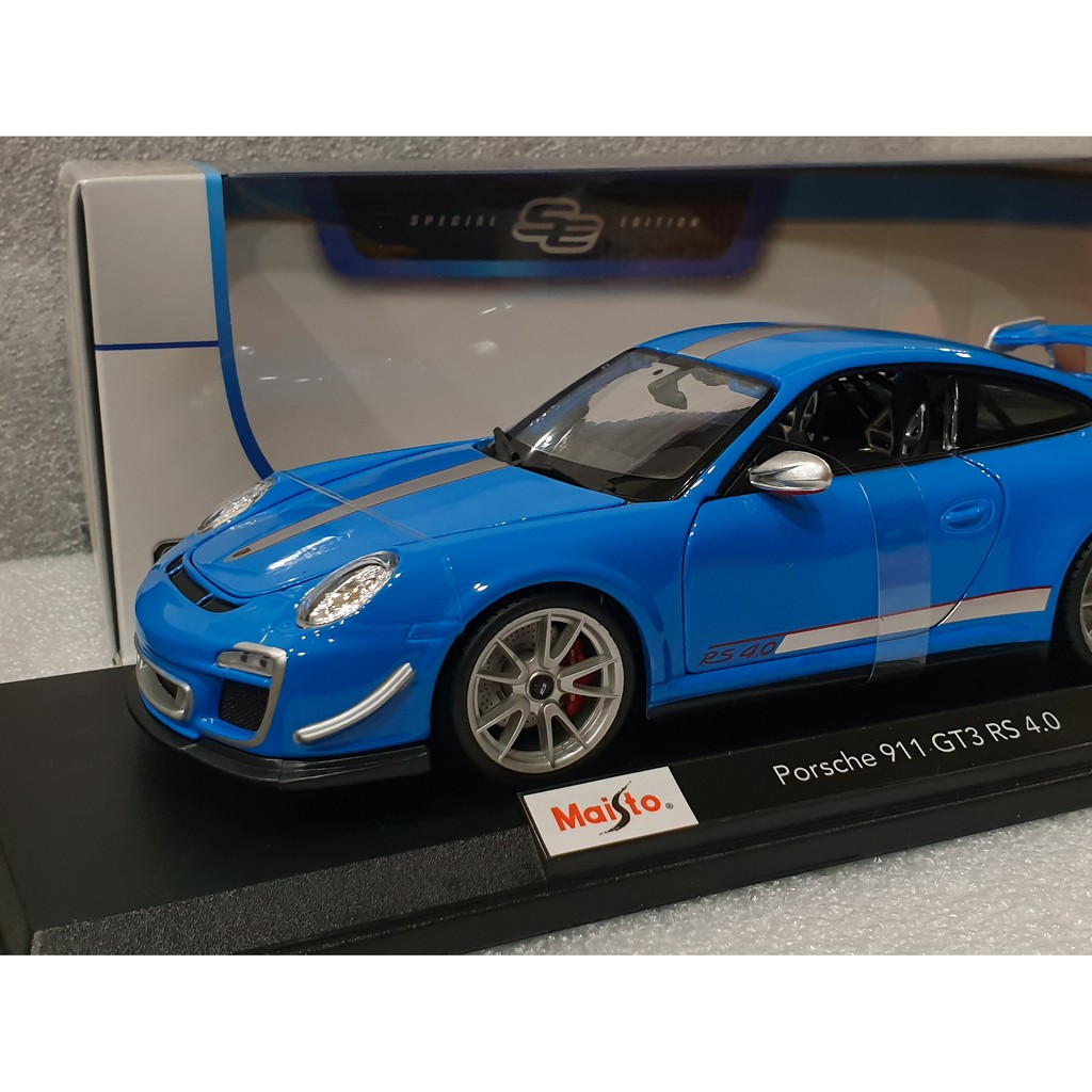全新 現貨 Maisto Porsche GT3 RS 4.0 藍 保時捷 比例1/18