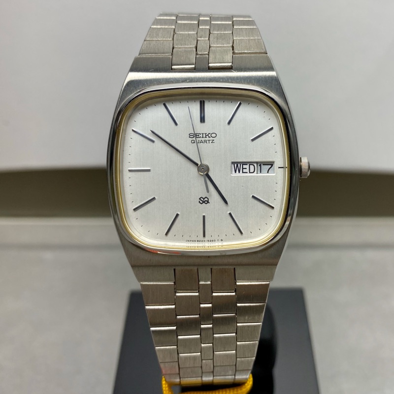 夢幻美品 日本製 精工錶 Vintage  SEIKO SQ 古董 石英錶  8223-5210R 老錶