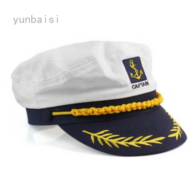 Yunbaisi 船長船水手海軍遊艇船長帽子航海帽期模式 蝦皮購物