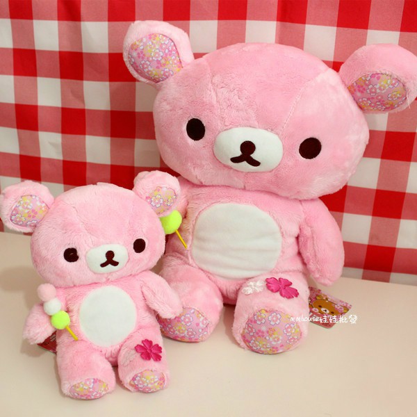 日本限定款 櫻花拉拉熊 拉拉熊 超柔娃娃 坐姿娃娃 坐姿拉拉熊 含吊牌 輕鬆熊