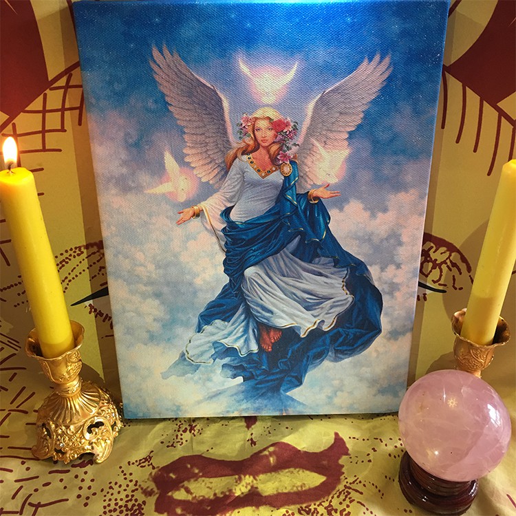 Pz 祭壇儀式神像大天使漢尼爾archangel Haniel療愈靈性畫像掛像 蝦皮購物