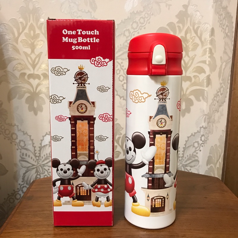 香港迪士尼 米奇米妮保溫瓶
