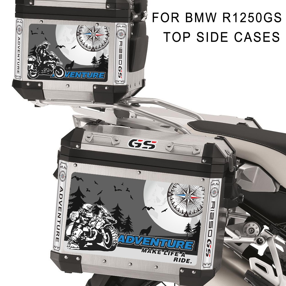 後備箱摩托車頂部側箱行李箱行李箱行李鋁貼紙 Adventure 適用於 BMW R1250GS R1250 1250 R