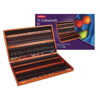英國DERWENT德爾文 Coloursoft 軟質油性色鉛筆 豪華木盒組-72色