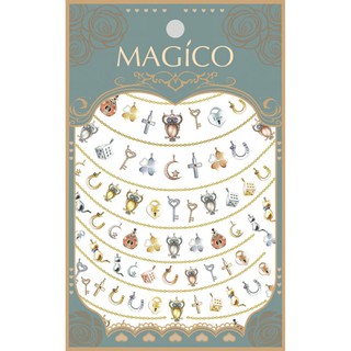 【跑單品拋售💢】Magico美甲極薄寫真背膠貼紙貓頭鷹鎖鏈23