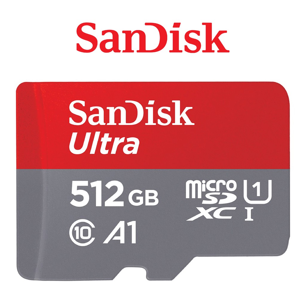 【SanDisk】512G ULTRA MicroSD 120MB/S UHS-I C10 A1 記憶卡 紅灰