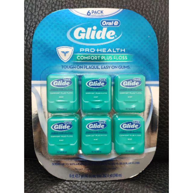 現貨6個一組。Costco代購商品。Oral-B Glide清潔舒適牙線-薄荷口味