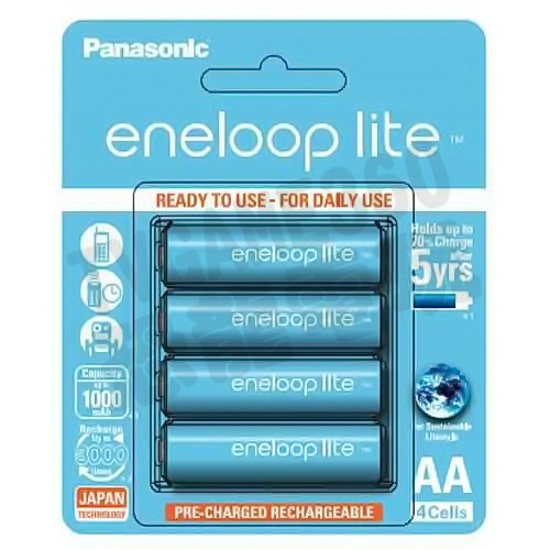 Panasonic eneloop Lite 公司貨 3號充電電池4顆入 1000mAh可回充3000次【台中恐龍電玩】