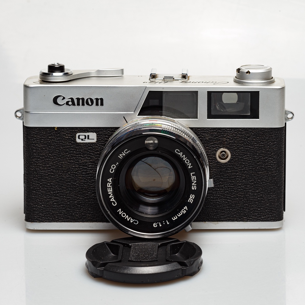 【Beorg.co】Canon QL19📷45MM 1.9大光圈 旁軸相機 黃斑疊影對焦 底片老相機 QL1719參考
