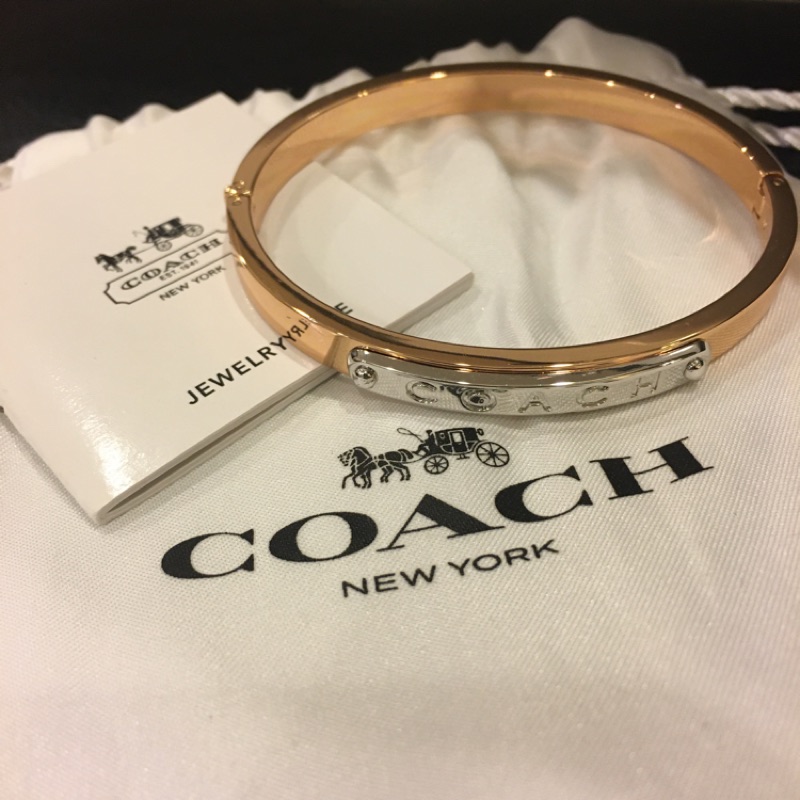 COACH 玫瑰金 手環